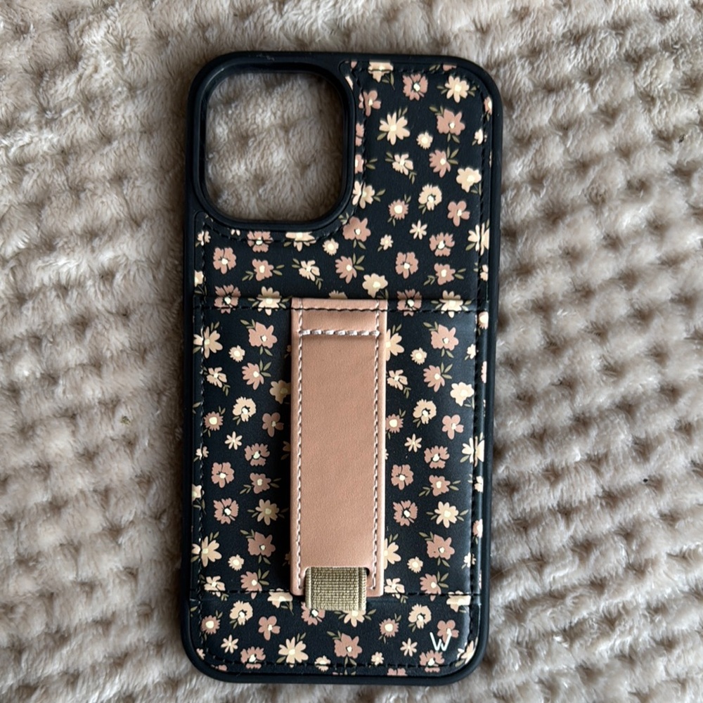 Walli Floral Black and Pink iPhone 12 Pro Max Case